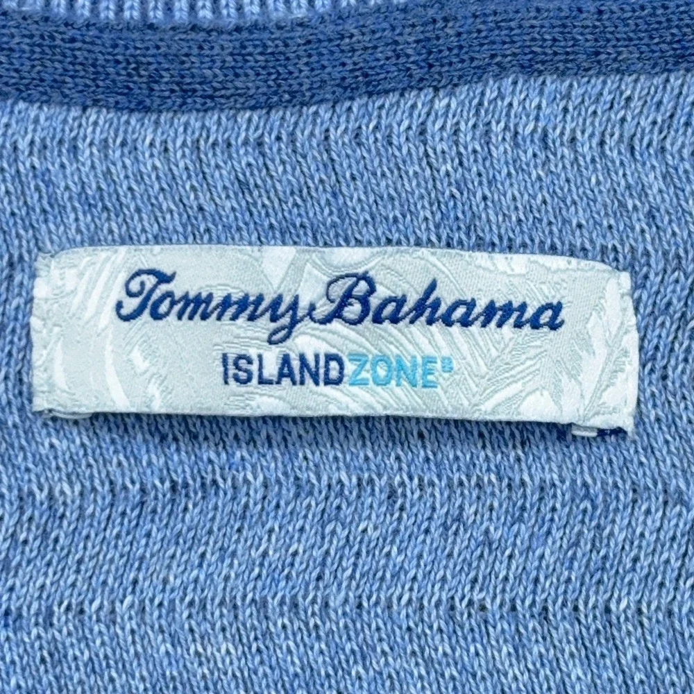 Tommy Bahama Sweater Mens 3XL Blue Coolside Course IslandZone V-Neck Knit